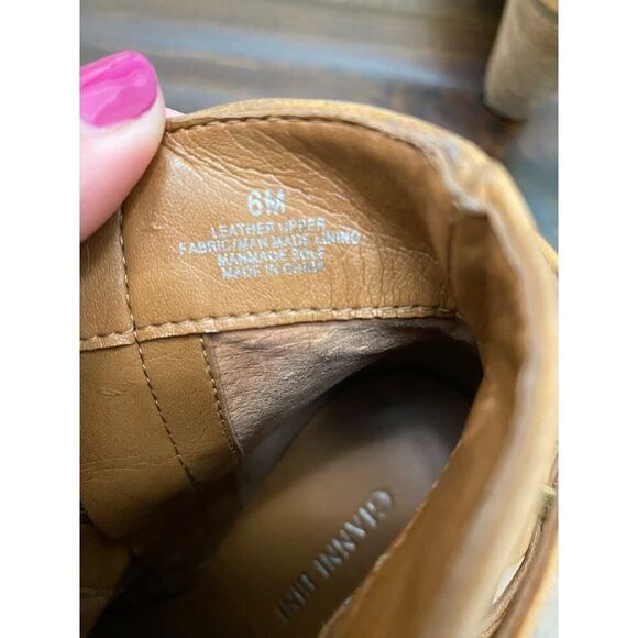 Gianni Bini Brown Ankle Booties Fall Winter Wear Comfy Leather Upper Size 6.5 - Picture 7 of 8